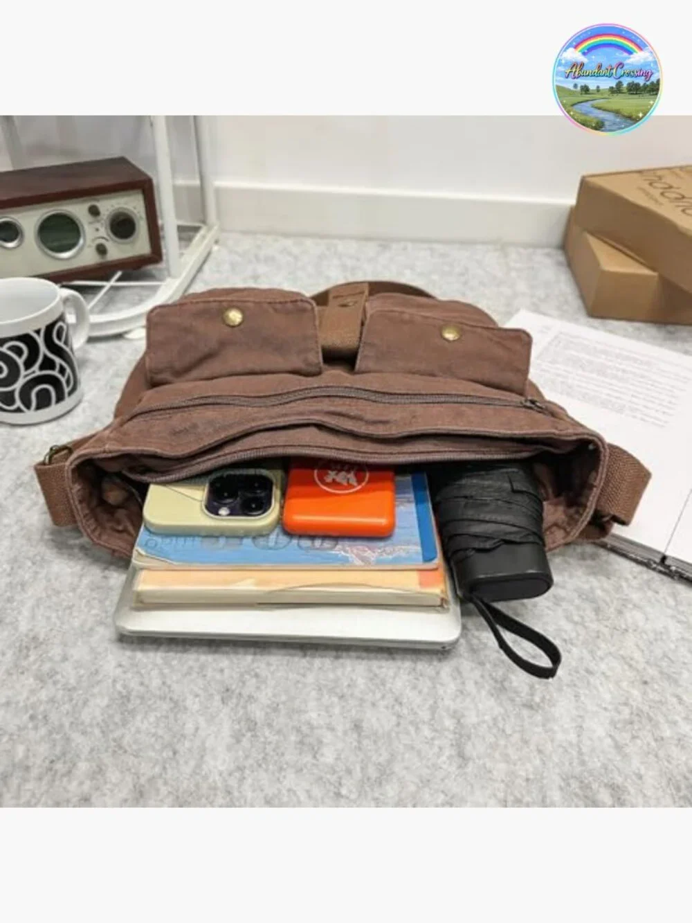 Vintage Canvas Messenger Bag Crossbody Shoulder Satchel